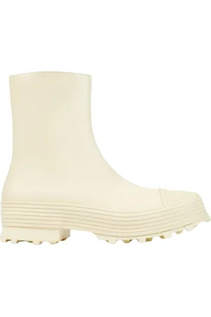 Camper Skor, Dam, 38 EU, Vita Ankelboots med Laminerad Sula