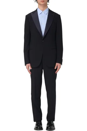 Giorgio Armani Kostym, Herr, M, Elegant Slim Fit Blå Kostym