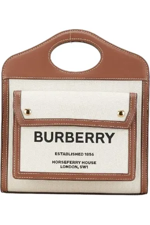 Burberry Pre-owned, Dam, ONE Size, Pre-owned Canvas axelremsvskor