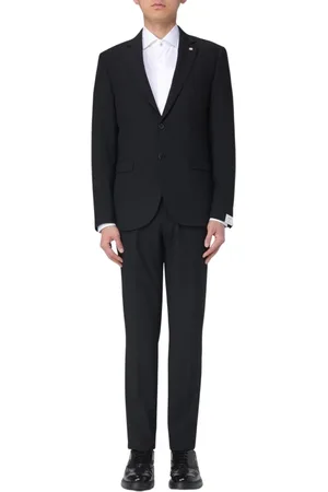 Manuel Ritz Kostym, Herr, XL, Läder, Elegant Blå Formellt Kostym