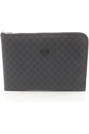 Gucci Pre-owned, Herr, ONE Size, Läder, Pre-owned Canvas kuvertvskor
