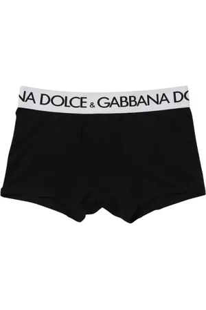 Dolce & Gabbana Underkläder, Herr, S, Läder, Lyxiga Svarta Boxershorts