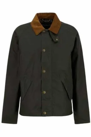 Barbour Jacka, Herr, S, Bomull, Vaxad Tracker Jacka Olivgrön