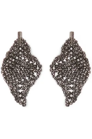 Brunello Cucinelli Accessoarer, Dam, ONE Size, Eleganta Bijoux silverfärgade örhängen