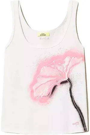 Twin-Set Topp, Dam, M, Linne, Tryckt Linne Myfo Stil