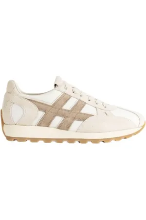 Hogan Skor, Herr, 44 1/2 EU, Läder, Ivory Sneakers med Bruna Detaljer