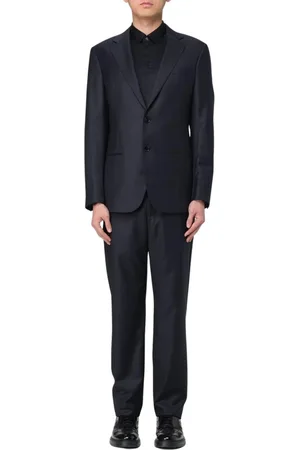 Giorgio Armani Kostym, Herr, M, Tidlöst Blått Skräddarsytt Kostym
