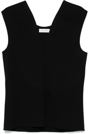 Lanvin Topp, Dam, L, Stilren Deep Collar Top