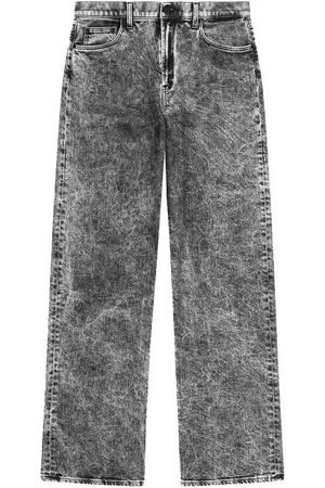 Dondup Jeans, Dam, W30, Bomull, Svarta Wide Leg Jeans Modell Dp777