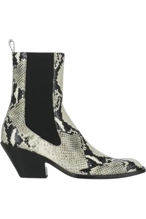 Khaite Skor, Dam, 40 EU, Läder, Python Print Ankelboots