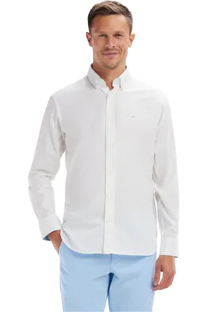 Eden Park Skjorta, Herr, 3Xl, Bomull, Vit bomull pinpoint skjorta