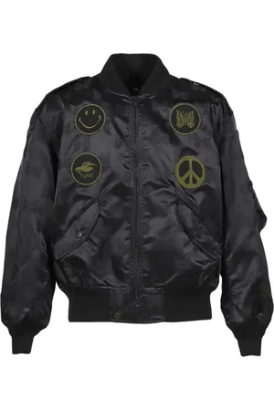 Pins & Needles Jacka, Herr, L, Svart dragkedja baseball krage jacka