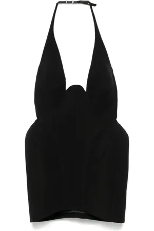 MUGLER Klänning, Dam, M, Svart Skulptural Miniklänning
