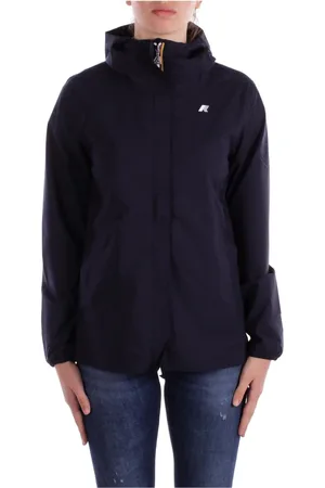 K-Way Jacka, Dam, L, Polyester, Huva jacka med frontlogo dragkedja
