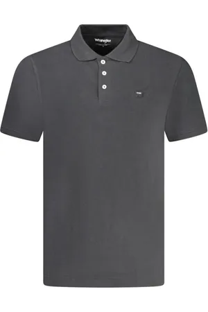 Wrangler Topp, Herr, M, Bomull, Svart Bomullspolo med Logotyp