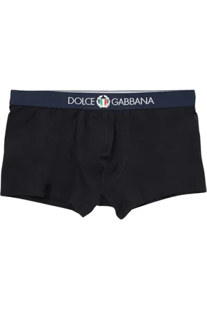 Dolce & Gabbana Underkläder, Herr, L, Bomull, Marinblå Bomullsblandade Boxerbriefs