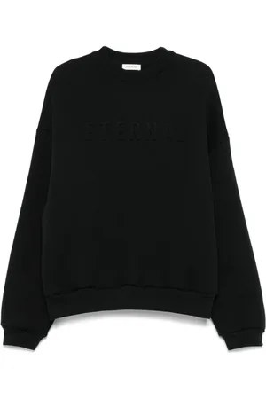 FEAR OF GOD Sweatshirts & Hoodies, Herr, S, Svart Crew Neck Tröja Långa ärmar