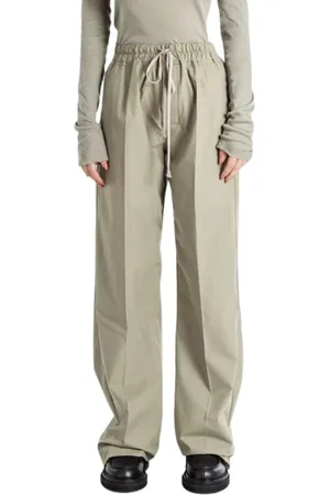 Rick Owens Byxor, Dam, S, Bomull, Grön Celadon Straight Byxor