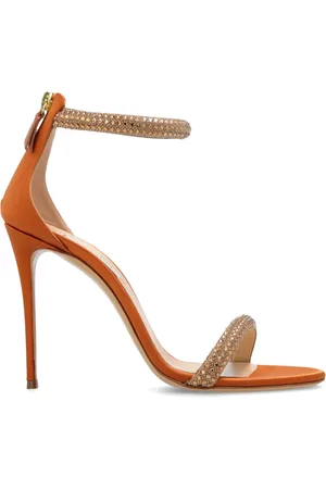 Casadei Skor, Dam, 36 EU, Läder, Högklackade sandaler i Scarlet Stratosphere
