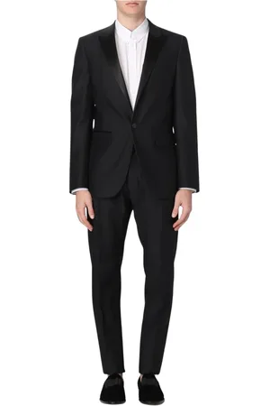 Dsquared2 Kostym, Herr, L, Lyxigt Svart Ull Silk Kostym Set
