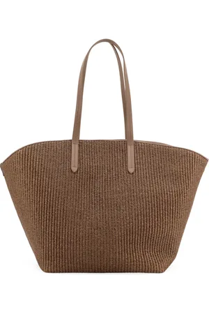Brunello Cucinelli Väska, Dam, ONE Size, Bomull, Flätad Rafia Skuldväska med Monili-detalj