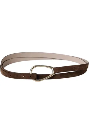 Brunello Cucinelli Accessoarer, Dam, M, Mocka, Mocka Wrap Bälte med Metallspänne
