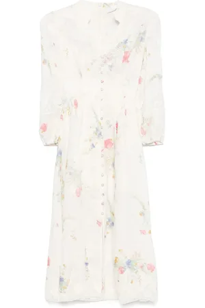 ZIMMERMANN Klänning, Dam, 2Xs, Blommig Knappklänning