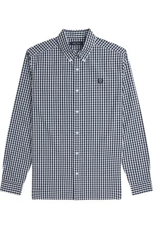 Fred Perry Skjorta, Herr, XL, Bomull, Gingham Skjorta