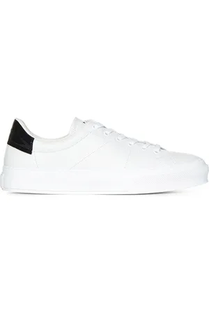 Givenchy Skor, Herr, 40 EU, Läder, Vita Sneakers med Svart Hälinsats
