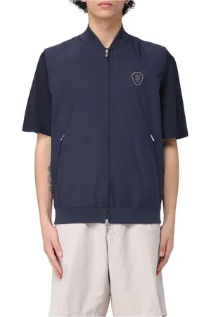 Brunello Cucinelli Jacka, Herr, S, Navy Crew Neck Sweatshirt