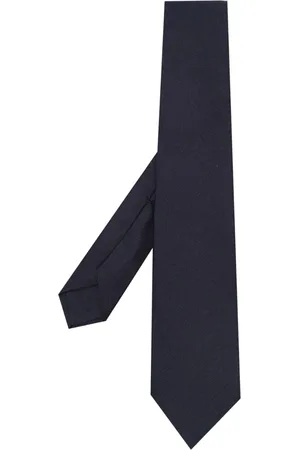 BARBA Accessoarer, Herr, ONE Size, Midnatt Blå Silke Spetsig Spets Slips