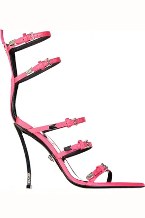 VERSACE Skor, Dam, 41 EU, Läder, Rosa Sandaler Multi-Strap Spänne Stängning