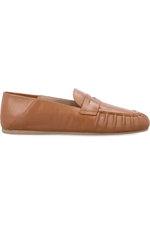 Stuart Weitzman Skor, Dam, 38 EU, Läder, Macchiato Stängd Loafer Skor