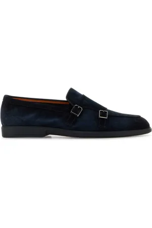 santoni Skor, Herr, 40 1/2 EU, Mocka, Midnight Suede Pura Loafers