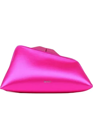 The Attico Väska, Dam, ONE Size, Rosa Satin Knut Clutch Väska