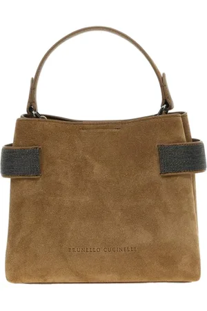 Brunello Cucinelli Väska, Dam, ONE Size, Mocka, Stilren Mocka Clutchväska