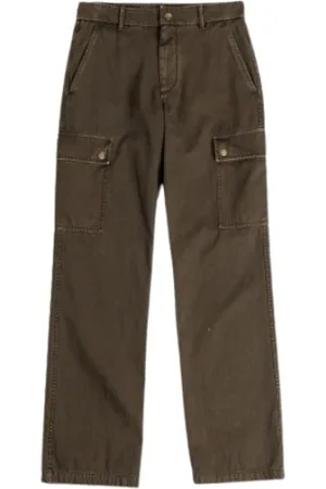 Burberry Byxor, Herr, M, Bomull, Militärgröna bomullsbyxor