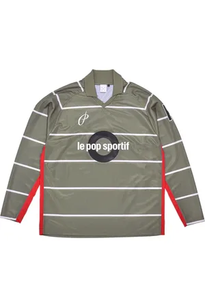 Pop Trading Company Topp, Herr, S, Randig Sportif Långärmad T-shirt