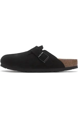 Birkenstock Skor, Herr, 37 EU, Läder, Svart Mocka Läder Träsko