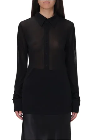 Saint Laurent Topp, Dam, M, Elegant Krageblus