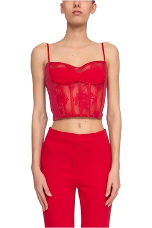 Pinko Topp, Dam, M, Röd Cady Bustier Topp