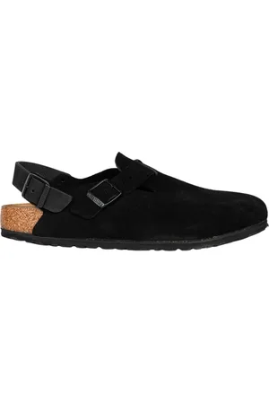 Birkenstock Skor, Herr, 42 EU, Mocka, Svarta mockasandaler - Tokio Style