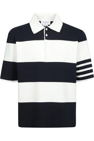 Thom Browne Topp, Herr, M, Bomull, Randig bomullspolotröja