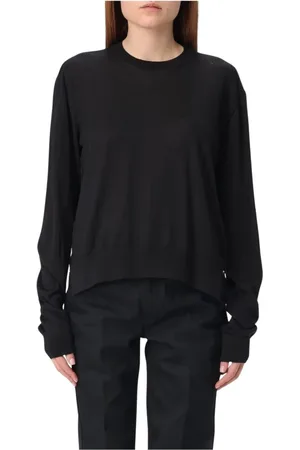 Jil Sander Stickade tröjor & koftor, Dam, S, Beige Ull Pullover Sweater