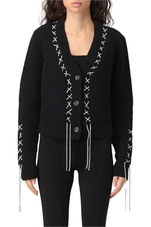 GIUSEPPE DI MORABITO Stickade tröjor & koftor, Dam, S, Svart Chunky Stickad Turtleneck Tröja
