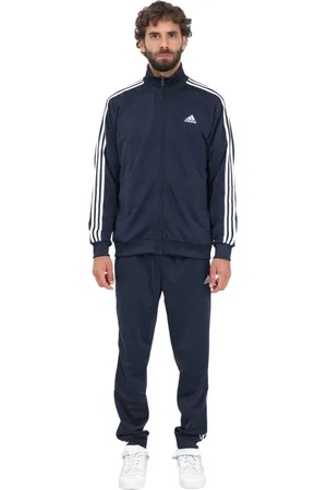adidas Sport, Herr, M, Avslappnad blå tracksuit med 3 ränder