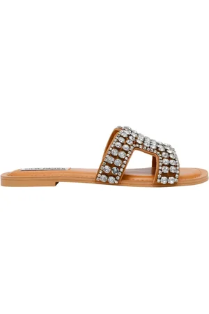 Steve Madden Skor, Dam, 36 EU, Glamorösa Strass Korsade Låga Sandaler