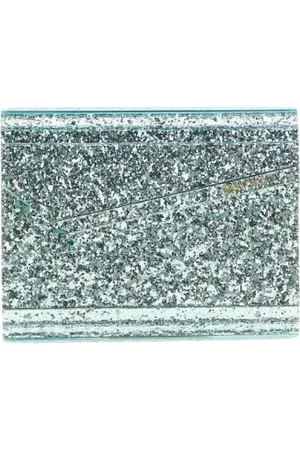 Jimmy Choo Väska, Dam, ONE Size, Grön Glitter Kväll Clutch Väska