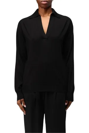 FARFETCH Stickade tröjor & koftor, Dam, L, Beige Cashmere Polo Sweater