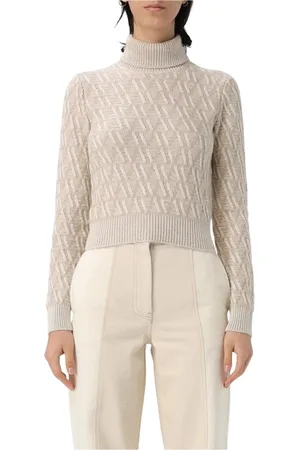 Fendi Stickade tröjor & koftor, Dam, S, Texturerad Stickad Turtleneck Tröja